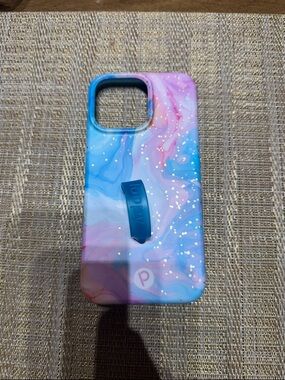Loopy Case iPhone 15 Pro Max – Pastel Marble w/ Loop 💙💖